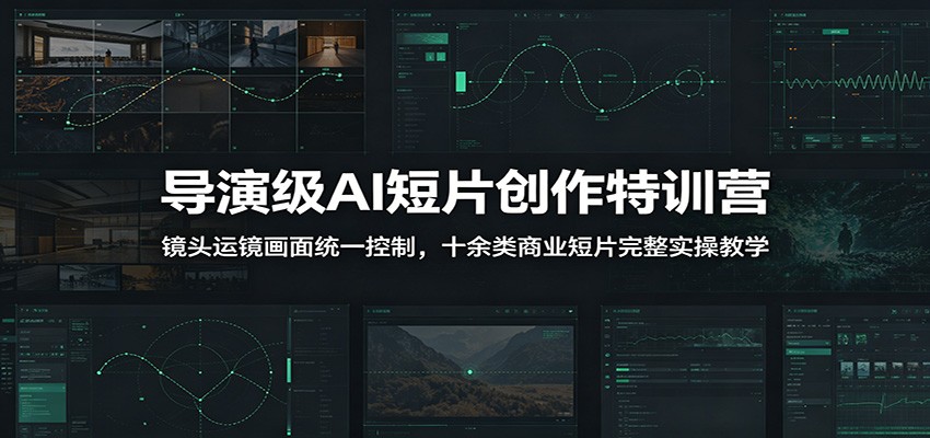 导演级AI短片创作特训营：镜头运镜画面统一控制，十余类商业短片完整实操教学(更新)-heixxmi