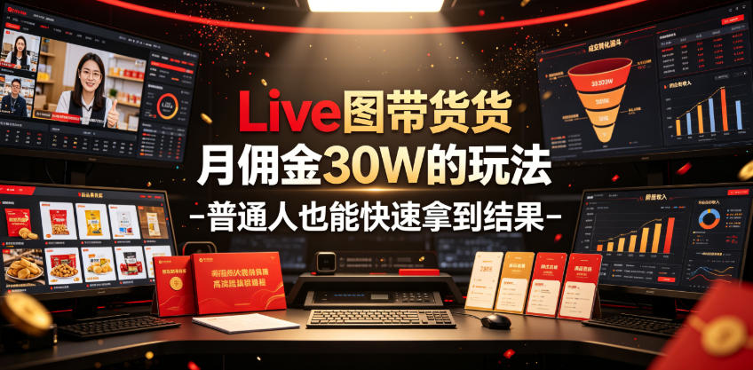 Live图带货月佣金30W的玩法-普通人也能快速拿到结果-heixxmi