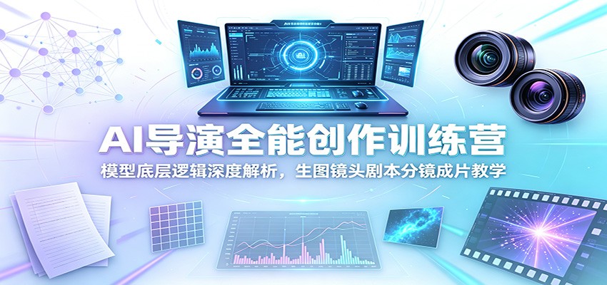 AI导演全能创作训练营：模型底层逻辑深度解析，生图镜头剧本分镜成片教学-heixxmi