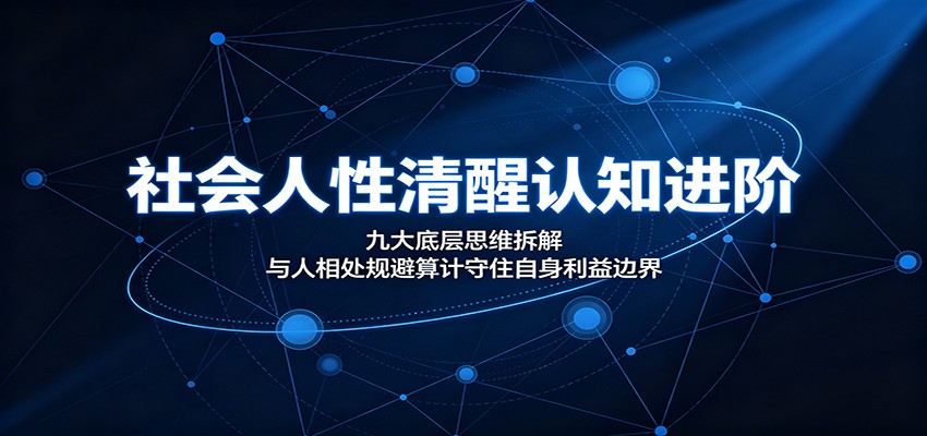 社会人性清醒认知进阶：九大底层思维拆解，与人相处规避算计守住自身利益边界-heixxmi