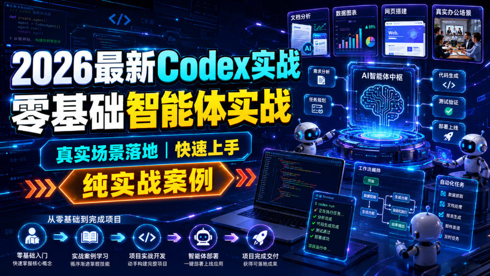 2026最新Codex实战零基础智能体实战，真实场景落地，快速上手，纯实战案例-heixxmi