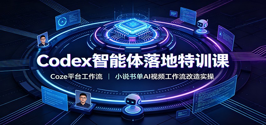 Codex智能体落地特训课：Coze平台工作流，小说书单AI视频工作流改造实操-heixxmi