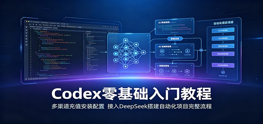 Codex零基础入门教程：多渠道充值安装配置，接入DeepSeek搭建自动化项目完整流程-heixxmi
