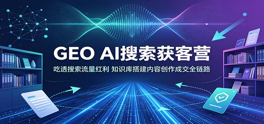 GEO AI搜索获客营：吃透搜索流量红利，知识库搭建内容创作成交全链路-heixxmi