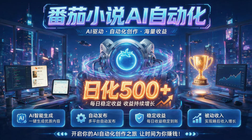 小白可做番茄AI，居家轻创业，每日稳赚500➕，普通人低门槛轻松线上增收【揭秘】-heixxmi