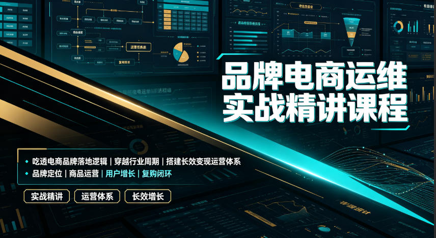品牌电商运维实战精讲课程｜吃透电商品牌落地逻辑、穿越行业周期、搭建长效变现运营体系-heixxmi