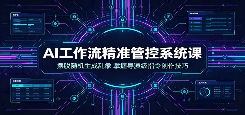 AI工作流精准管控系统课：摆脱随机生成乱象，掌握导演级指令创作技巧-heixxmi