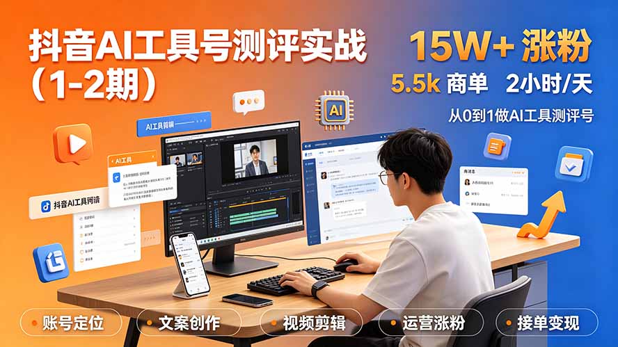 抖音AI工具号测评实战(1-2期-heixxmi