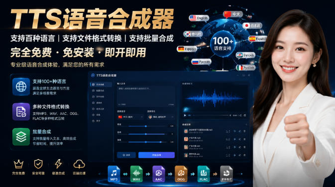 最新TTS配音，支持批量，支持文件格式转换，功能超多-heixxmi