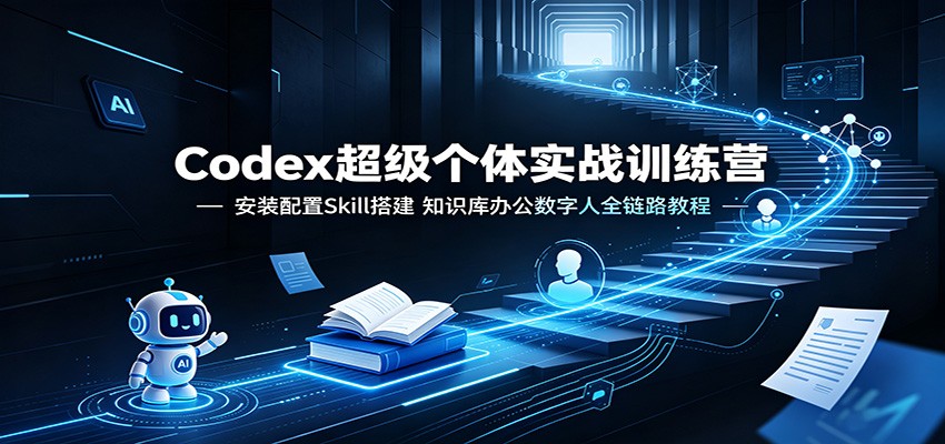 Codex超级个体实战训练营：安装配置Skill搭建，知识库办公数字人全链路教程-heixxmi
