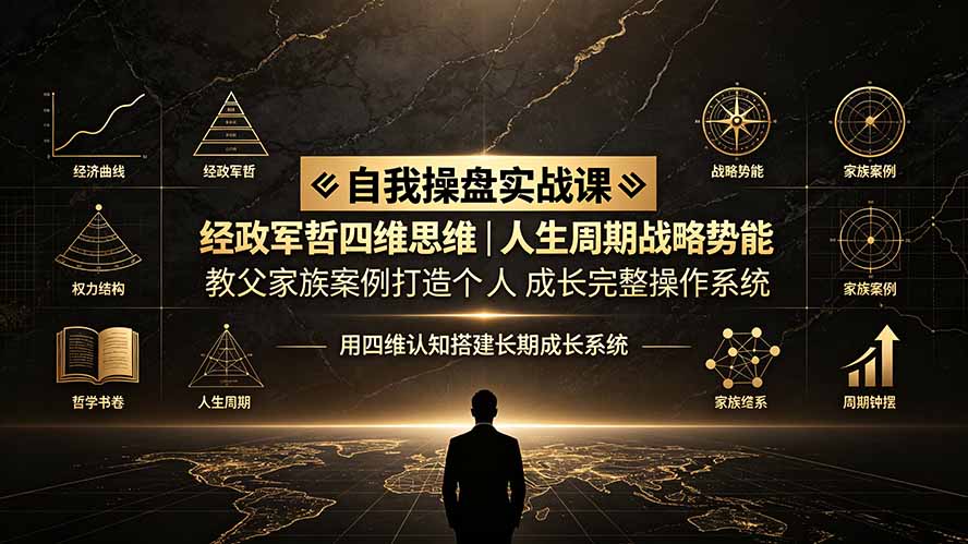 自我操盘实战课：经政军哲四维思维｜人生周期战略势能｜教父家族案例打造个人成长完整操作系统-heixxmi