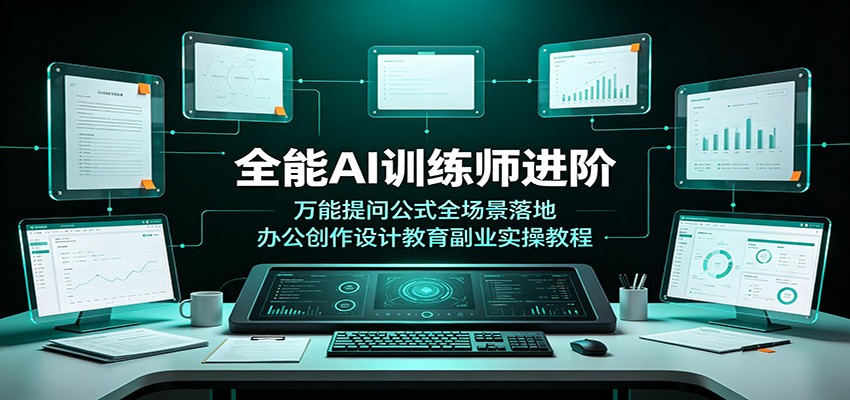 全能AI训练师进阶：万能提问公式全场景落地，办公创作设计教育副业实操教程-heixxmi