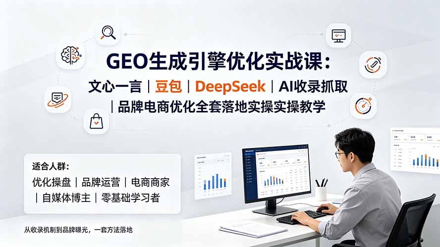 GEO生成引擎优化实战课：文心一言｜豆包｜DeepSeek｜AI收录抓取｜品牌电商优化全套落地实操教学-heixxmi