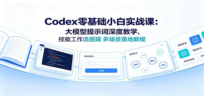 Codex零基础小白实战课：大模型提示词深度教学，技能工作流搭建多场景落地教程-heixxmi