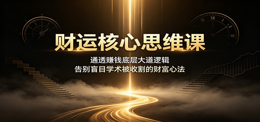 财运核心思维课：通透赚钱底层大道逻辑，告别盲目学术被收割的财富心法-heixxmi