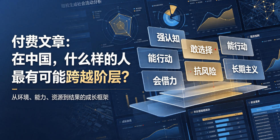 付费文章：在中国，什么样的人最有可能跨越阶层？-heixxmi