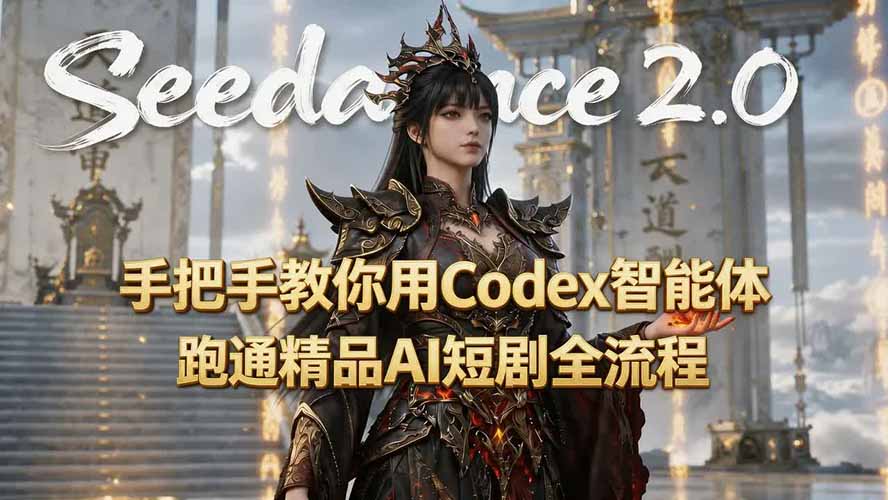 手把手教你用Seedance2.0+Codex智能体跑通精品AI短剧全流程(附3种skill技能-heixxmi