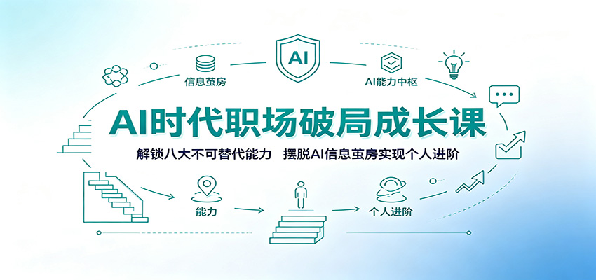 AI时代职场破局成长课：解锁八大不可替代能力，摆脱AI信息茧房实现个人进阶-heixxmi