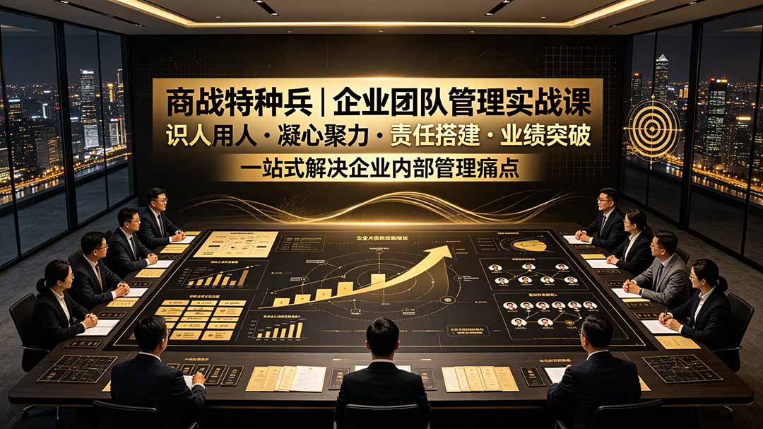 商战特种兵｜企业团队管理实战课：识人用人｜凝心聚力｜责任搭建｜业绩突破，一站式解决企业内部管理痛点-heixxmi