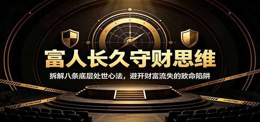富人长久守财思维：拆解八条底层处世心法，避开财富流失的致命陷阱-heixxmi