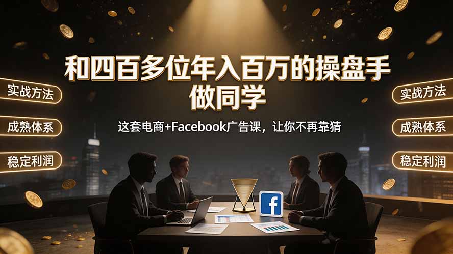 和四百多位年入百万的操盘手做同学——这套电商+Facebook广告课，让你不再靠猜【原创双语字幕】-heixxmi