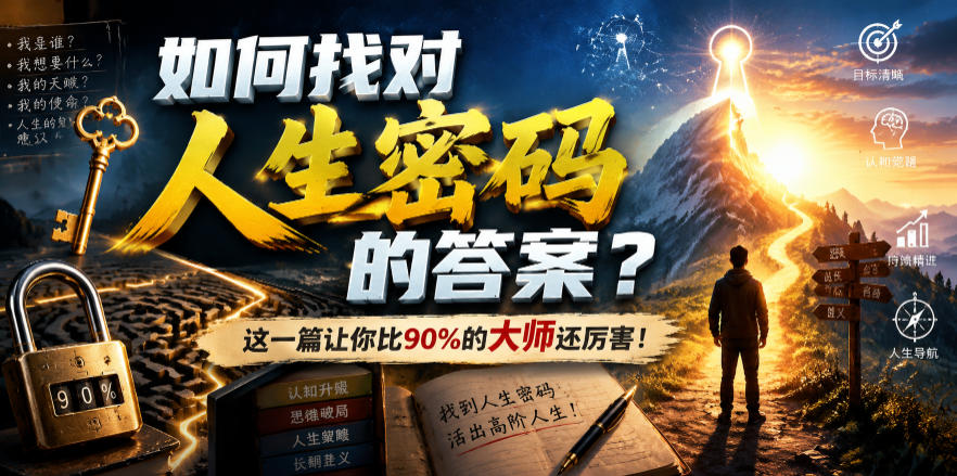 付费文章：如何找对人生密码的答案？这一篇让你比90%的大师还厉害！-heixxmi