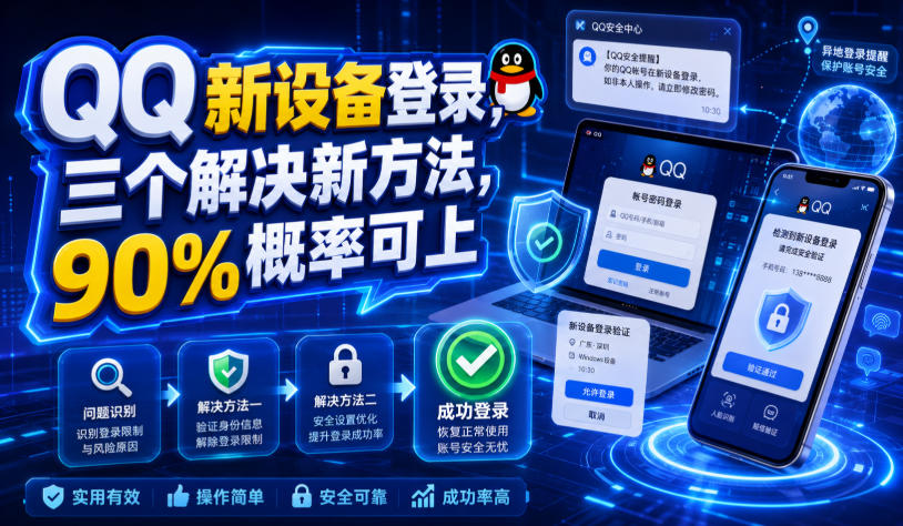 QQ新设备登录，三个解决新方法，90%概率可上-heixxmi