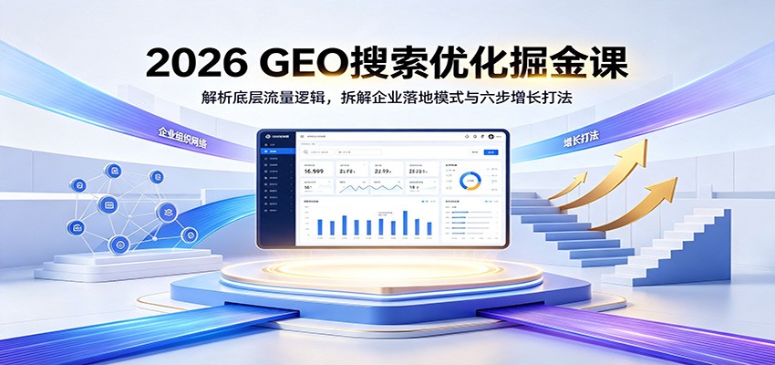 2026 GEO搜索优化掘金课：解析底层流量逻辑，拆解企业落地模式与六步增长打法-heixxmi