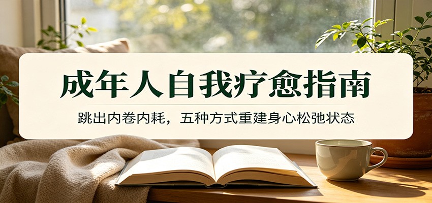 成年人自我疗愈指南：跳出内卷内耗，五种方式重建身心松弛状态-heixxmi