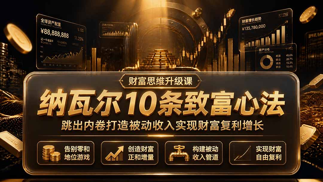 付费文章：纳瓦尔10条致富心法，跳出内卷打造被动收入实现财富复利增长-heixxmi