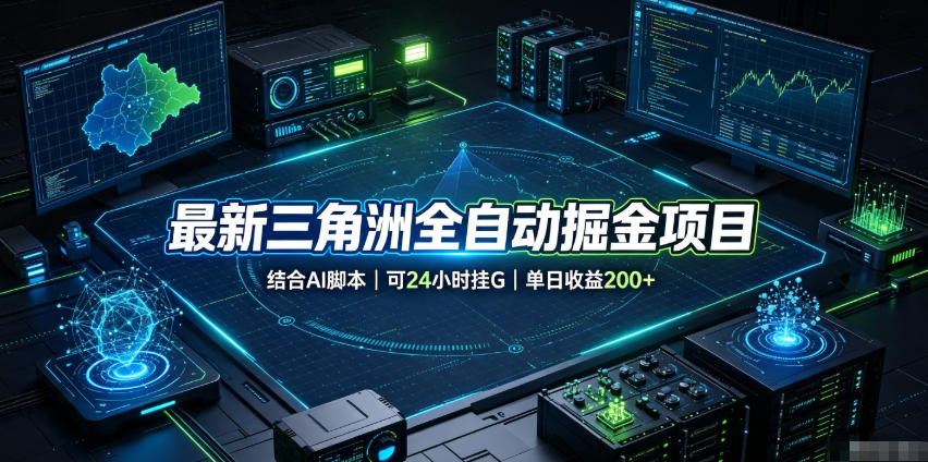 最新三角洲全自动掘金项目，结合AI脚本，可24小时挂G，单日收益200+【揭秘】-heixxmi