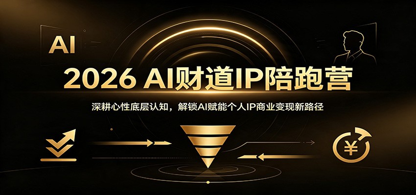 2026 AI财道IP陪跑营：深耕心性底层认知，解锁AI赋能个人IP商业变现新路径-heixxmi