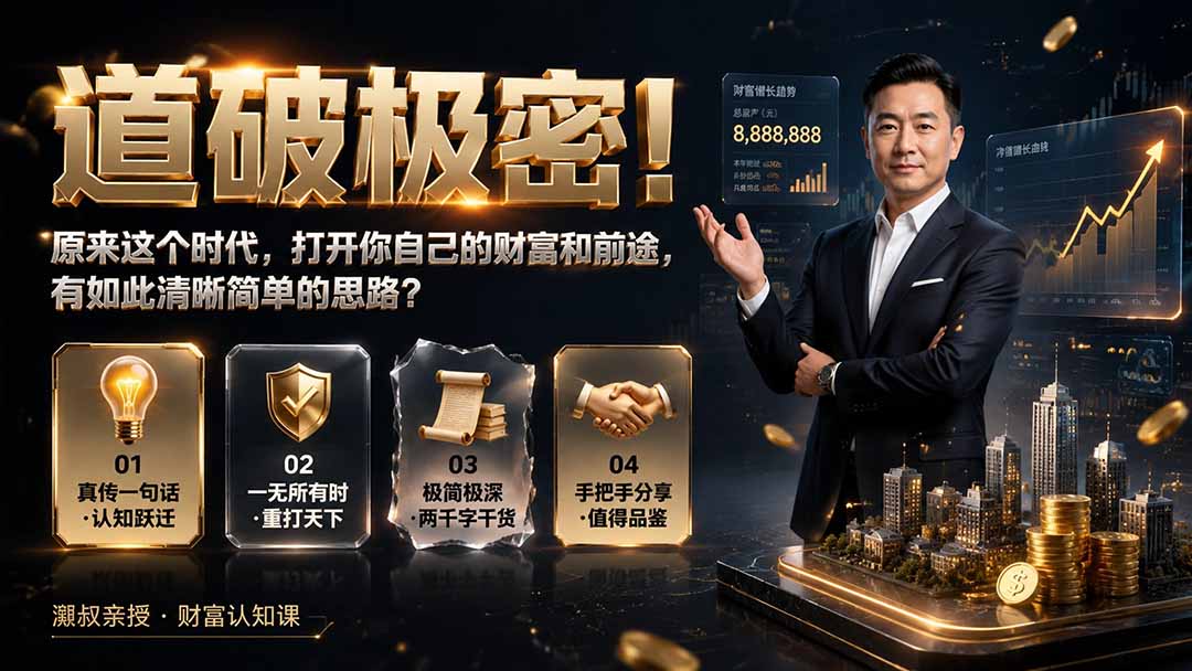 付费文章：道破极密！原来这个时代，打开你自己的财富和前途，有如此清晰简单的思路？-heixxmi