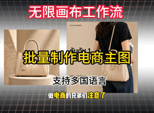 无限画布工作流搭建教程，一键电商主图批量制作，批量下载，支持多国语言-heixxmi