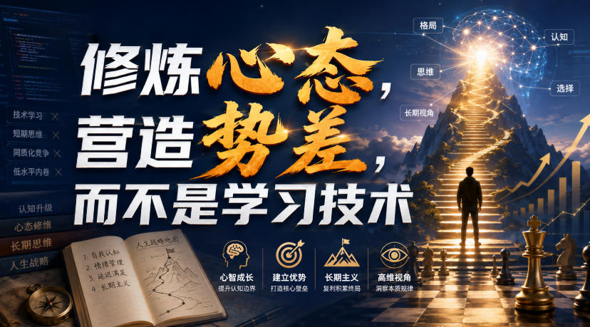 付费文章：修炼心态，营造势差，而不是学习技术-heixxmi