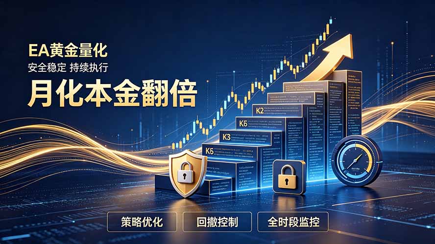全新EA量化打法，月化本金翻倍的全新策略，安全稳定持续输出-heixxmi