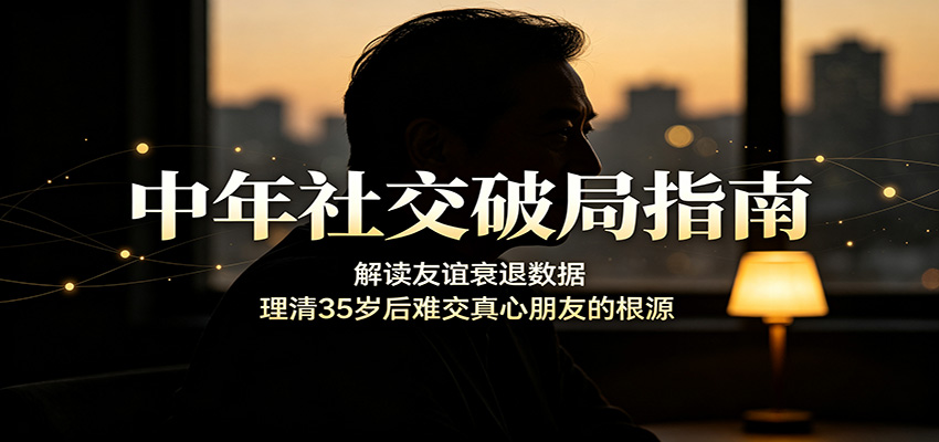 中年社交破局指南：解读友谊衰退数据，理清35岁后难交真心朋友的根源-heixxmi