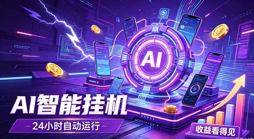 AI智能广告挂机，躺赚新模式 设备托管运行，解放双手持续变现-heixxmi
