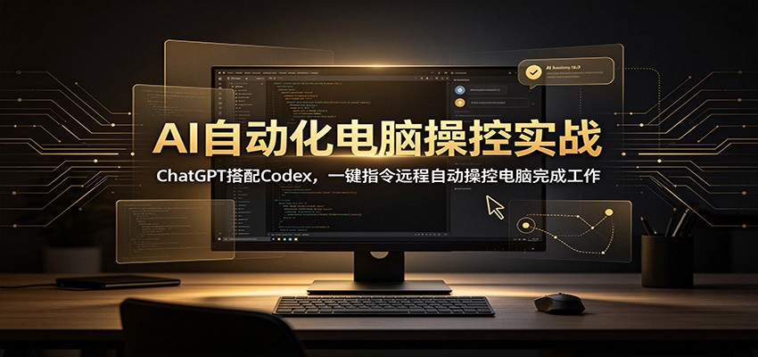 AI自动化电脑操控实战：ChatGPT搭配Codex，一键指令远程自动操控电脑完成工作-heixxmi