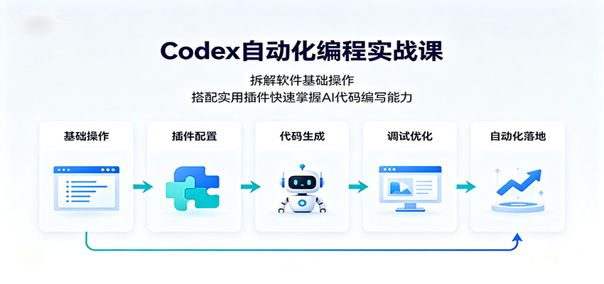 Codex自动化编程实战课：拆解软件基础操作，搭配实用插件快速掌握AI代码编写能力-heixxmi