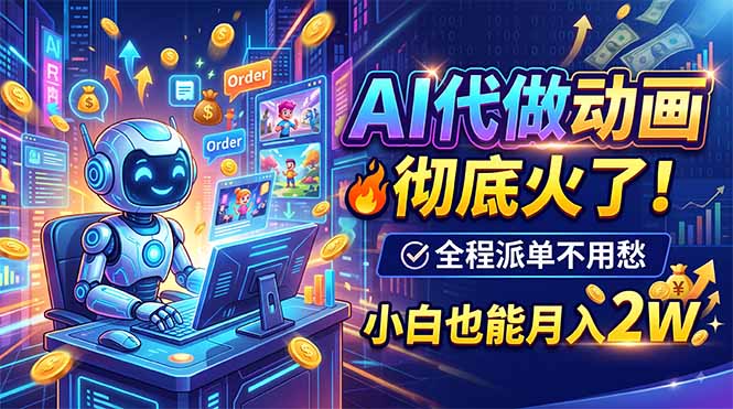 AI代做动画，彻底火了！全程派单不用愁，小白也能月入2W-heixxmi