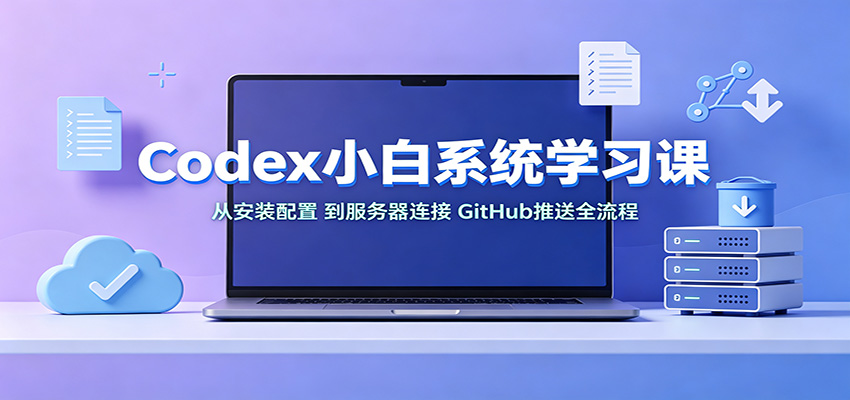Codex小白系统学习课：小从安装配置，到服务器连接、GitHub推送全流程-heixxmi