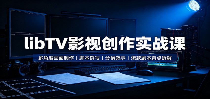 libTV影视创作实战课：多角度画面制作，脚本撰写，分镜叙事，爆款剧本爽点拆解-heixxmi