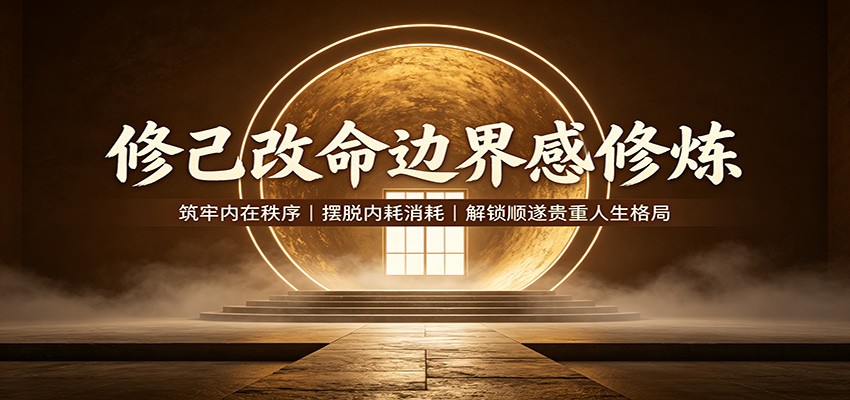 修己改命边界感修炼:筑牢内在秩序,摆脱内耗消耗,解锁顺遂贵重人生格局-heixxmi