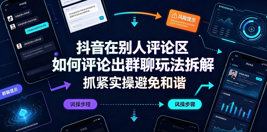 抖音在别人评论区如何评论出群聊玩法拆解，抓紧实操避免和谐-heixxmi