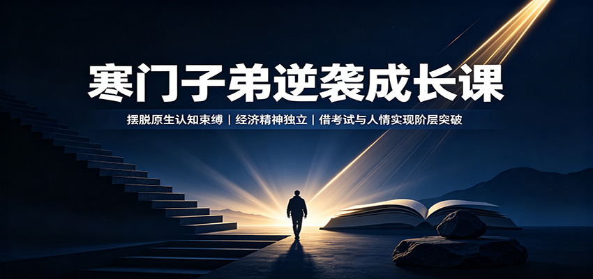 寒门子弟逆袭成长课：摆脱原生认知束缚，经济精神独立，借考试与人情实现阶层突破-heixxmi