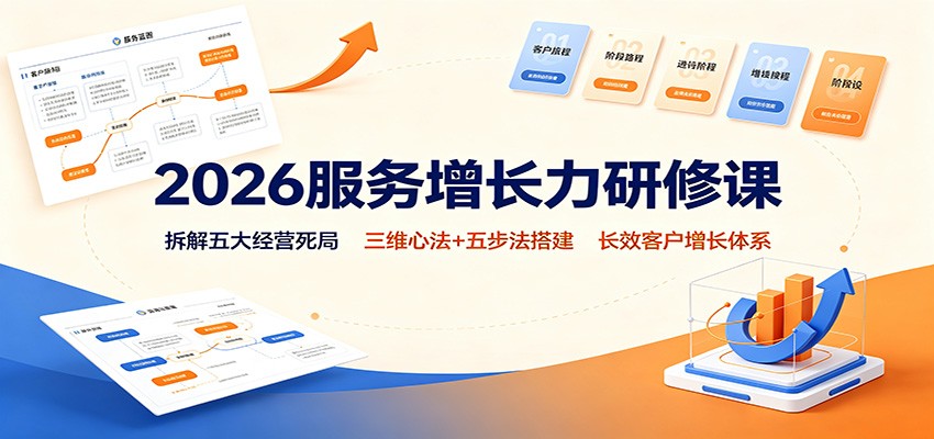 2026服务增长力研修课：拆解五大经营死局，三维心法+五步法搭建长效客户增长体系-heixxmi