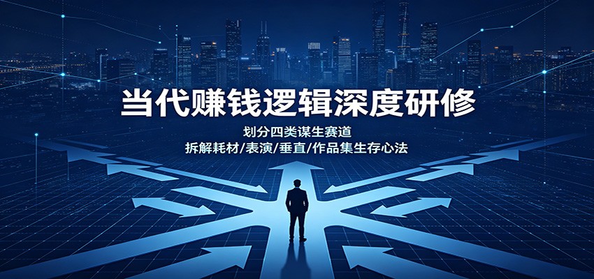 当代赚钱逻辑深度研修：划分四类谋生赛道，拆解耗材/表演/垂直/作品集生存心法-heixxmi