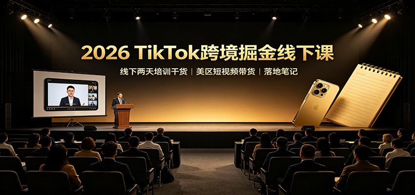 2026 TikTok跨境掘金线下课：线下两天培训干货，美区短视频带货落地笔记-heixxmi