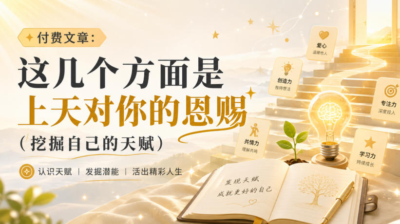 付费文章：这几个方面是上天对你的恩赐(挖掘自己的天赋)-heixxmi